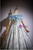 Light Blue Print Off the Shoulder Quinceanera Dress