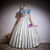 Light Blue Print Off the Shoulder Quinceanera Dress
