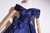 Navy Blue Off the Shoulder Bow Quinceanera Dress