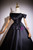 Black Satin Off the Shoulder Pleats Quinceanera Dress