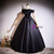 Black Satin Off the Shoulder Pleats Quinceanera Dress