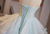 Princess Green Tulle Strapless Tiers Flower Prom Dress