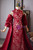Burgundy Lace High Neck Prom Dress
