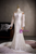 White Mermaid Lace Long Sleeve Beading Wedding Dress