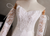 White Mermaid Lace Long Sleeve Beading Wedding Dress
