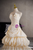 Champagne Strapless Pleats Wedding Dress