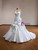 White Mermaid Satin Strapless Pleats Wedding Dress