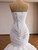 White Mermaid Satin Lace Strapless Wedding Dress