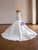 White Mermaid Satin Lace Strapless Wedding Dress