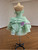Green Tulle Strapless Appliques Beading Prom Dress