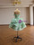 Green Tulle Strapless Appliques Beading Prom Dress