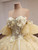 Yellow Tulle Strapless Appliques Prom Dress