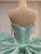 Green Sequins Strapless Beading Prom Dress