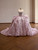 Pink Sequins Strapless Beading Prom Dress