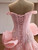Pink Tulle Dress Back View - Lace-Up Corset Back - Prom Gown