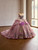 Pink Tulle Sequins Crystal Bow Prom Dress