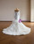 White Mermaid Tulle Lace Long Sleeve Wedding Dress