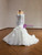 White Mermaid Tulle Lace Long Sleeve Wedding Dress