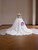 White Tulle Sequins Strapless Wedding Dress