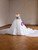 White Tulle Sequins Strapless Wedding Dress