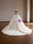 Light Champagne Tulle Strapless Beading Wedding Dress