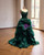 Green Tulle Straps Beading Prom Dress