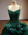 Green Tulle Straps Beading Prom Dress