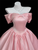 Pink Satin Off the Shoulder Homecoming Dress