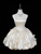 Champagne Satin Bow Homecoming Dress