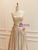 Champagne Satin Strapless Pleats Beading Prom Dress