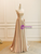 Champagne Satin Strapless Pleats Beading Prom Dress