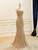 Golden sequin mermaid gown designed for prom night