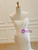 White Mermaid Strapless Pleats Wedding Dress