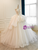 Beige White Tulle Strapless Bow Wedding Dress
