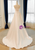 Beige White Satin Strapless Pleats Wedding Dress