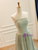 A-Line Green Strapless Pleats Prom Dress