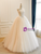 Champagne Tulle Strapless Pleats Wedding Dress
