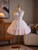 Pink Tulle Lace Strapless Homecoming Dress