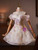 Champagne Tulle Appliques Homecoming Dress