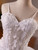 White Tulle Straps Beading Homecoming Dress