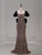 Mermaid Sequins Puff Sleeve Prom Dress