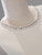 White Scoop Neck Beading Wedding Dress