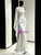 White Mermaid High Neck Pleats Wedding Dress