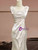 Champagne Print Appliques Wedding Dress