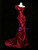 Burgundy Mermaid Satin Pleats Prom Dress