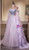 Purple Tulle Off the Shoulder Sequins Beading Prom Dress