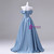 Blue Off the Shoulder Satin Quinceanera Dress