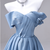 Blue Off the Shoulder Satin Quinceanera Dress
