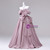 Pink Satin Off the Shoulder Bow Quinceanera Dress