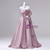 Pink Satin Off the Shoulder Bow Quinceanera Dress